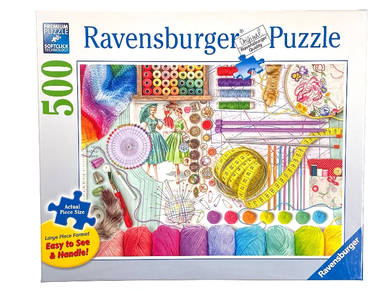 Addictive games Needlework Station large format 500 piece puzzle