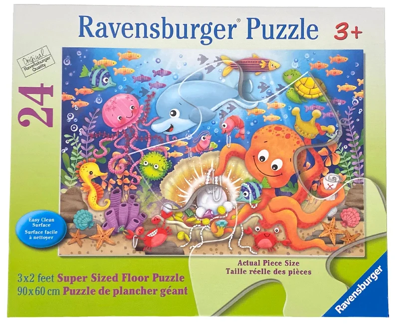Time-consuming puzzles Fishie's Fortune 24 Piece Floor Puzzle