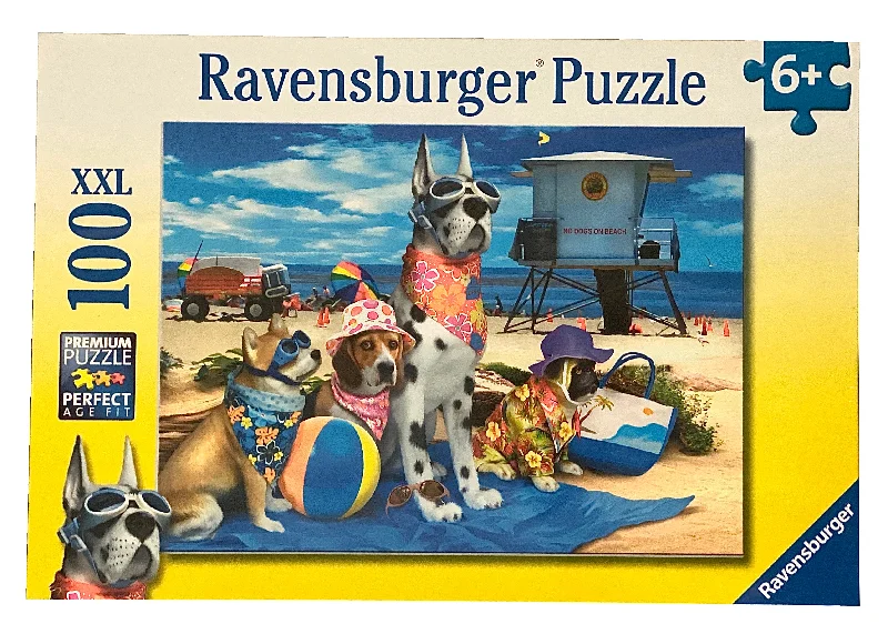 Engaging puzzlesNo Dogs On The Beach 100 Piece Puzzle