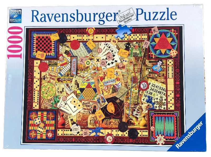 Challenging puzzles Vintage Games 1000 piece puzzle