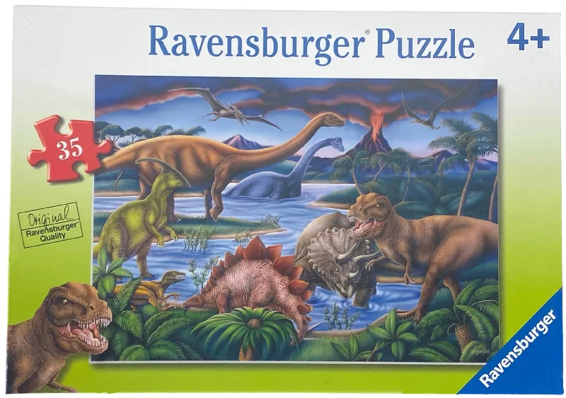 Time-consuming puzzles Dinosaur Playground 35 Piece Puzzle