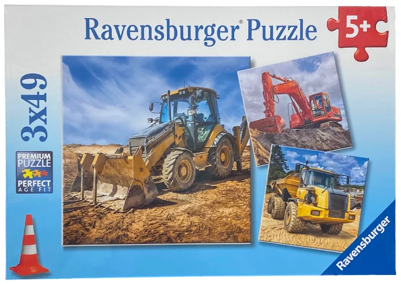 Intricate puzzles Digger At Work! 3X49 Piece Puzzles