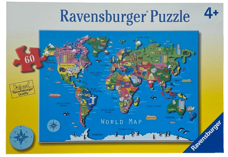Logical puzzles World Map 60 Piece Puzzle