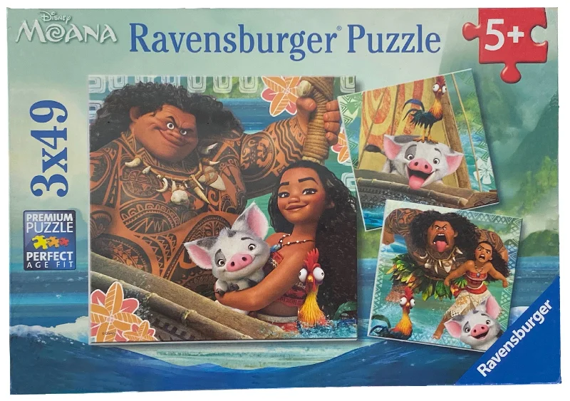 Addictive games Moana Born To Voyage - 3X49 Piece Puzzles