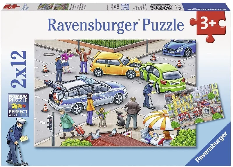 Challenging puzzles Ravensburger Blue Lights On The Way 2x12 Piece