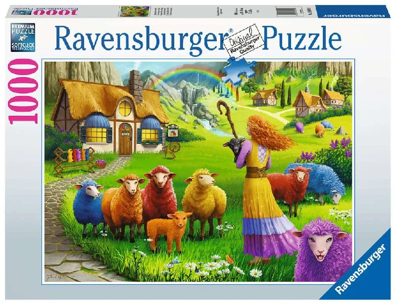 Multi-level puzzles Ravensburger Colourful Wool 1000 Piece