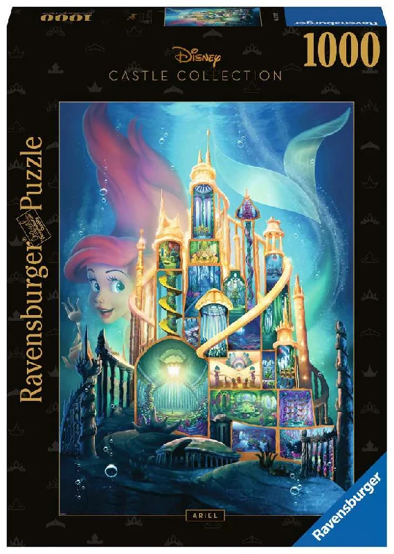 Challenging puzzles Ravensburger Disney Castles Ariel 1000 Piece