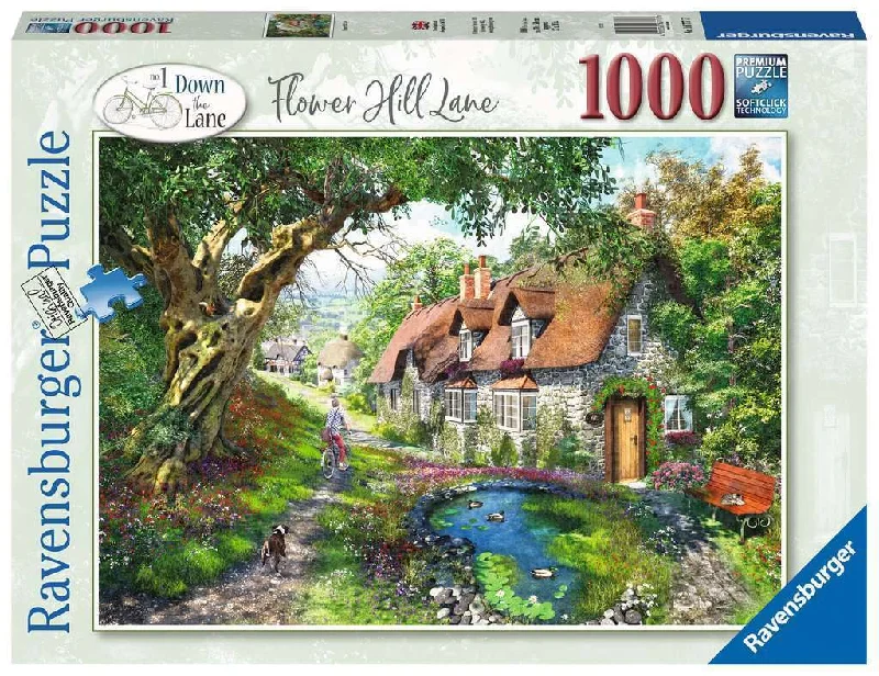 Intricate puzzles Ravensburger Flower Hill Lane 1000 Piece