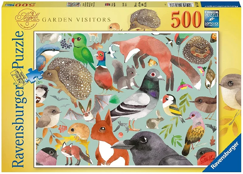 Thought-provoking puzzles Ravensburger Garden Visitors 500 Piece