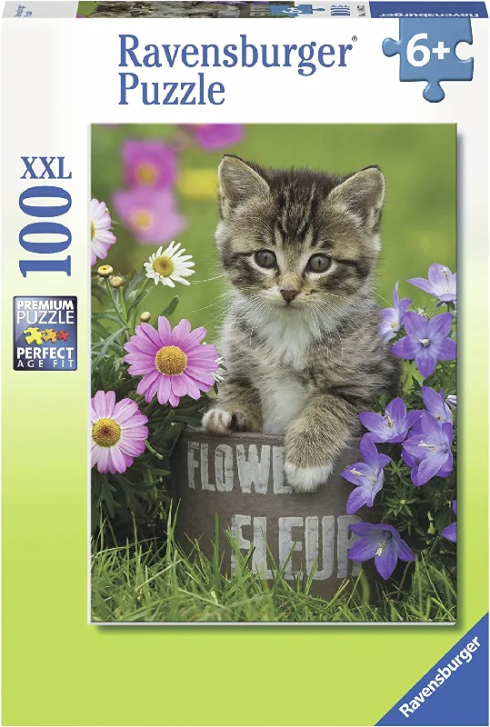 Social games Ravensburger Kitten Among The Flowers 100 Piece