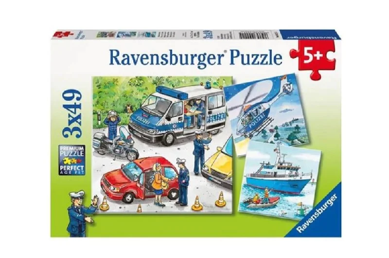 Age-appropriate puzzles Ravensburger Police In Action 3x49 Piece