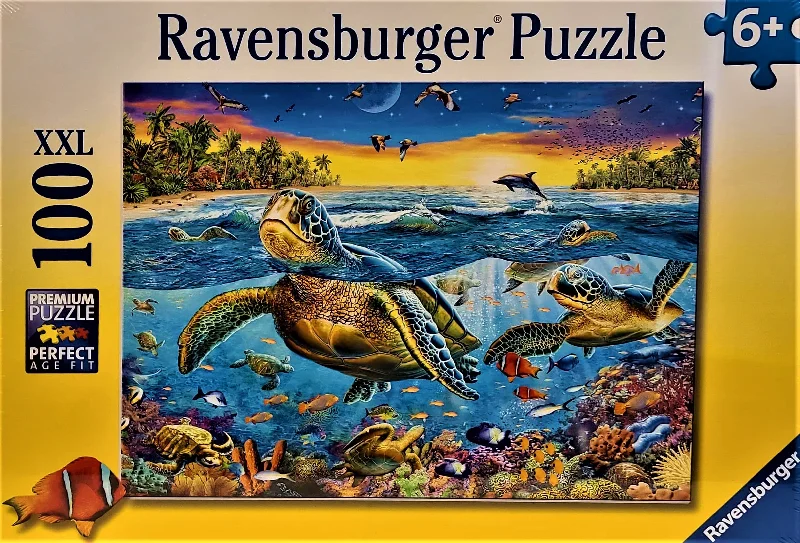 Fast-paced games Ravensburger Puzzle 100pc Swim with Sea Turtles