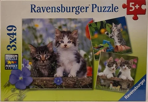 Logical puzzles Ravensburger Puzzle 3x49pc Tiger Kittens