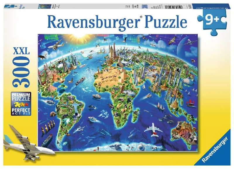 Interactive games Ravensburger World Landmarks Map 300 Piece