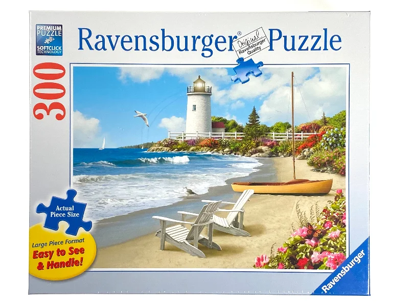 Challenging puzzles Sunlit Shores large format 300 piece puzzle