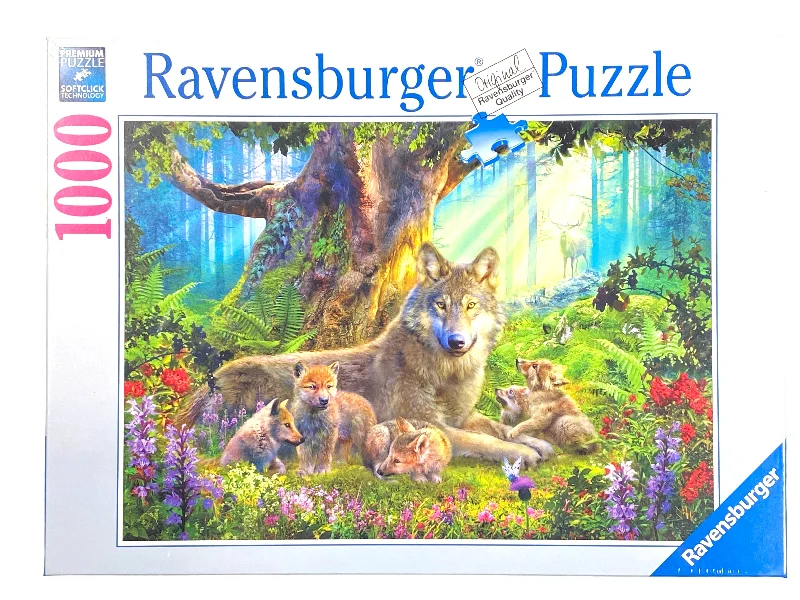 Relaxing games Wolves in the Forest 1000 piece puzzle