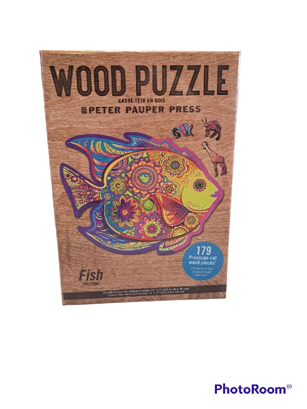 Interactive games Wood Puzzle - Fish