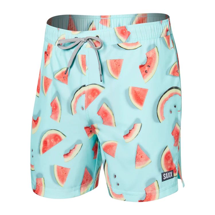 Shop now for the latest fashion trends and enjoy special promotions!  SAXX 5-Inch Oh Buoy 2N1 Volley One Hit Wondermelon Swim Trunks - Multi